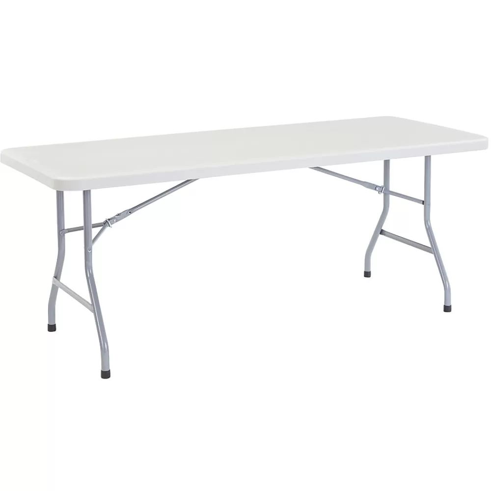 National Public Seating BT3000 Series 6' x 30" Plastic Folding Table, Speckled Gray (BT3072) Best Sale