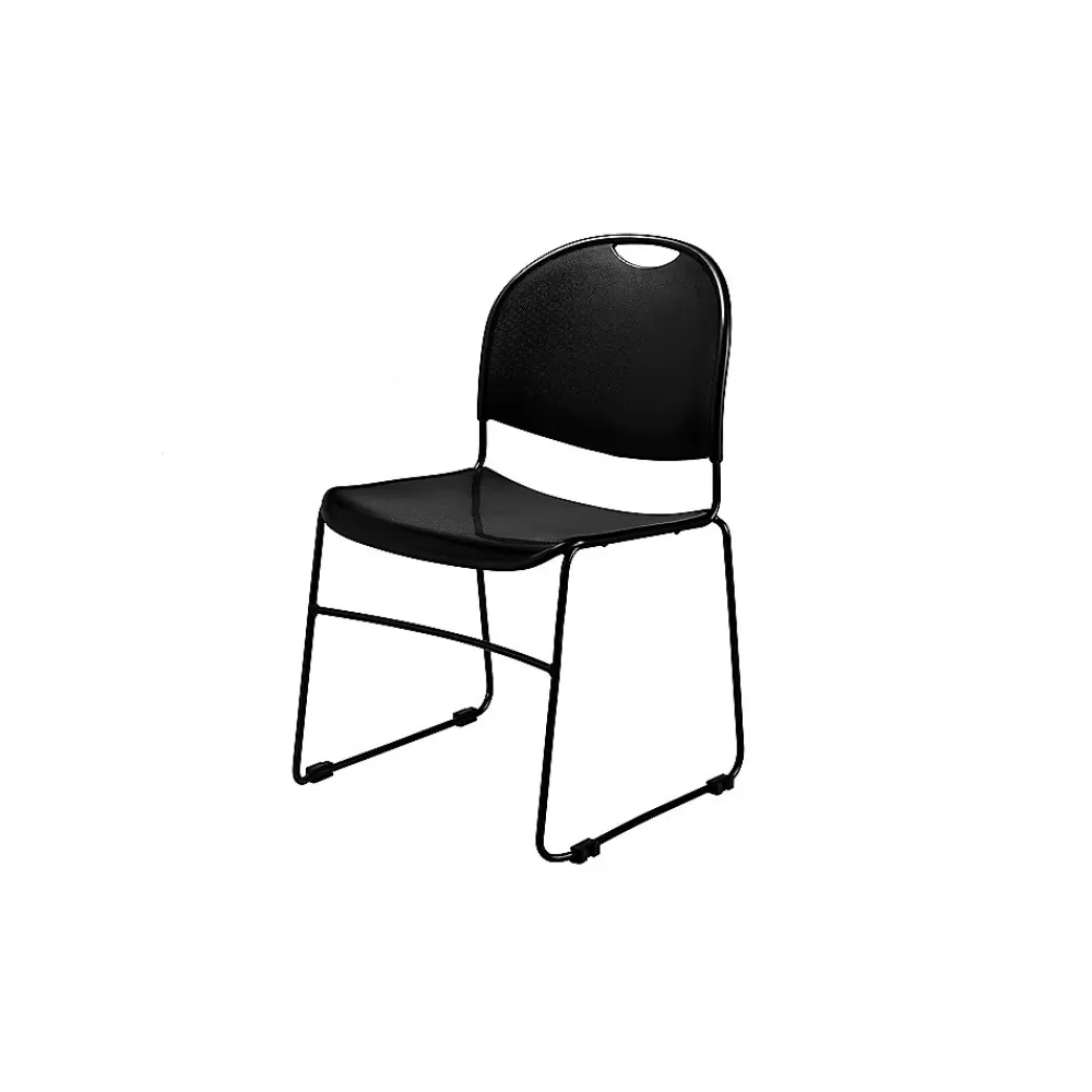 National Public Seating Commercialine 850 Series Ultra Compact Stack Chair, Black, 20 Pack (850-CL/20) Cheap