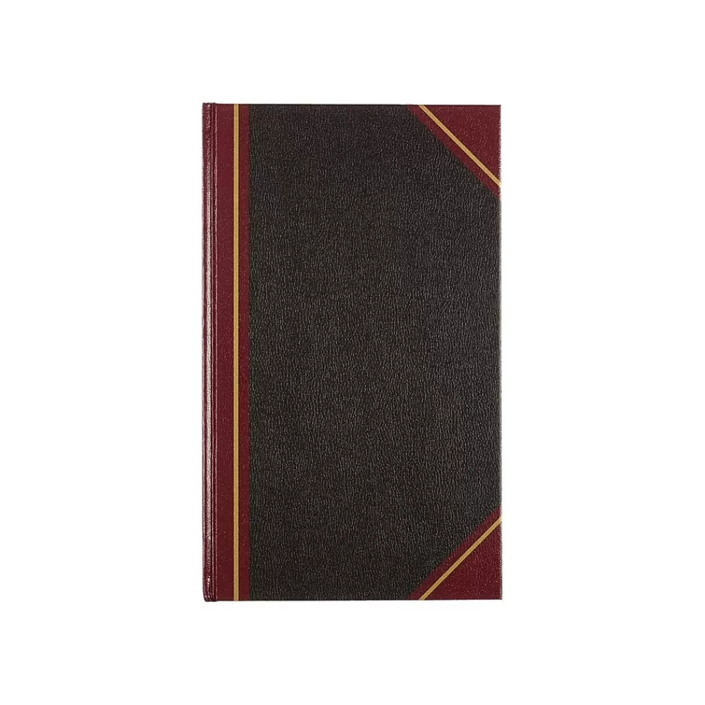 National Brand National Texhide Series Record Book, 8.75" x 14.25", Black, 150 Sheets/Book (57131) Cheap