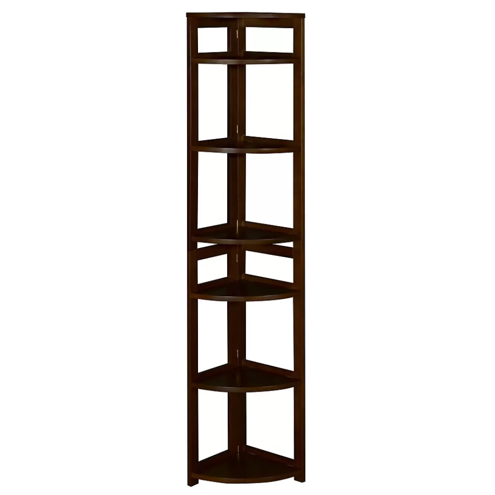 Niche Flip Flop 5 Shelf 67"H Corner Folding Bookcase, Mocha Walnut (FFC6712MW) Shop