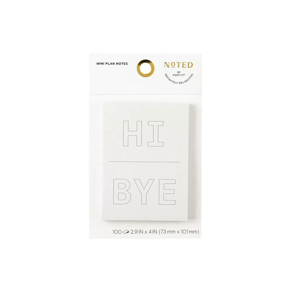 Post-it Noted by ® Grey Hi and Bye Notes, 2.9" x 4", 100 Sheets/Pad (NTD5-34-HB) Shop