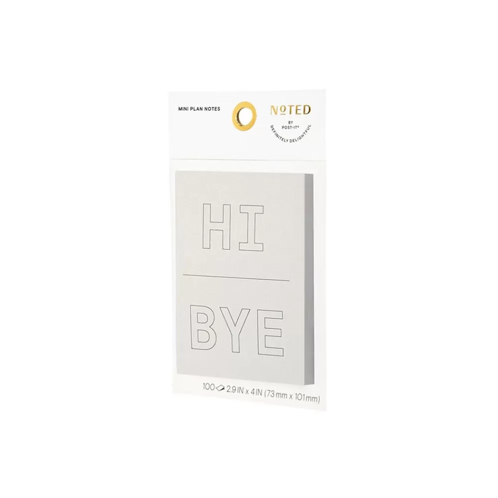Post-it Noted by ® Grey Hi and Bye Notes, 2.9" x 4", 100 Sheets/Pad (NTD5-34-HB) Shop