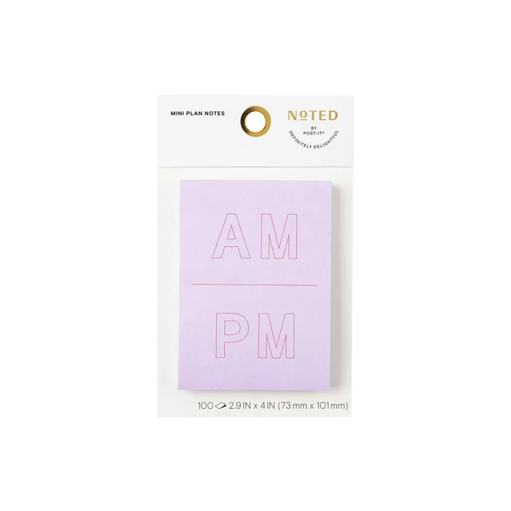 Post-it Noted by ® Lilac A.M. and P.M. Notes, 2.9" x 4", 100 Sheets/Pad Online