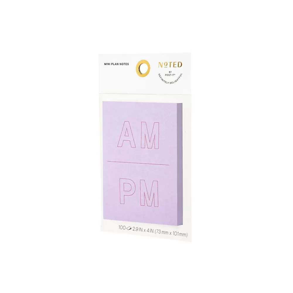 Post-it Noted by ® Lilac A.M. and P.M. Notes, 2.9" x 4", 100 Sheets/Pad Online