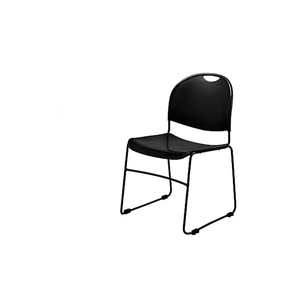 National Public Seating NPS Commercialine 850 Series Ultra Compact Stack Chair, Black, 8 Pack (850-CL/8) Discount