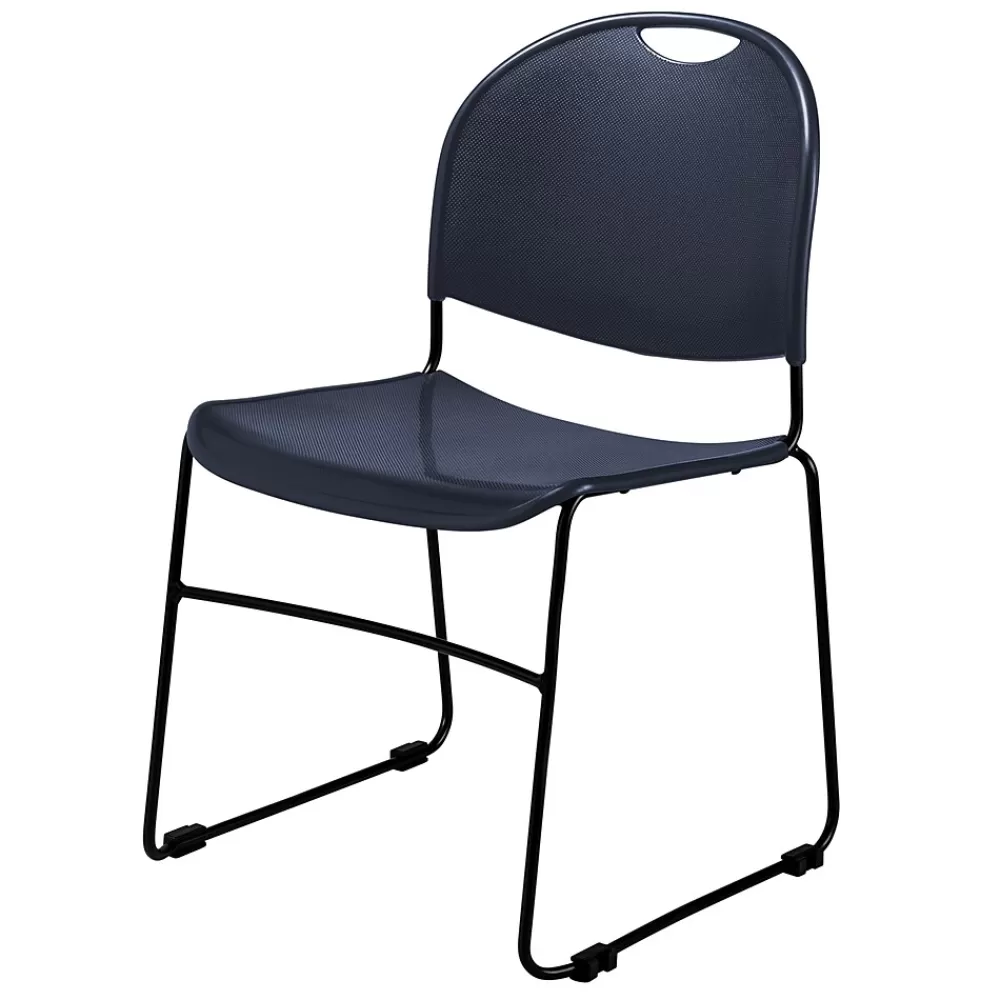 National Public Seating NPS Commercialine 850 Series Ultra Compact Stack Chair, Blue, 4 Pack (855-CL/4) Best Sale