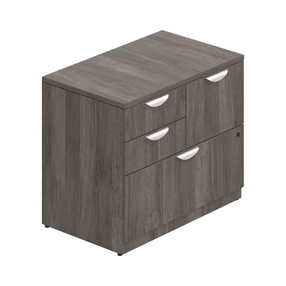 Offices to go 29.5" Laminate Mixed Storage Unit with Lock with 4 shelves, Artisan Gray (TDSL3622MSF-AGL) Online