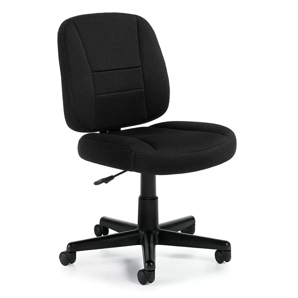 Offices to go Armless Air Mesh Task Chair, Black (OTG11343B) Fashion