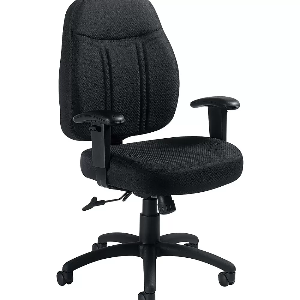 Offices to go Fabric Tilter Executive Chair with Arms, Black (OTG11652-QL10) Online
