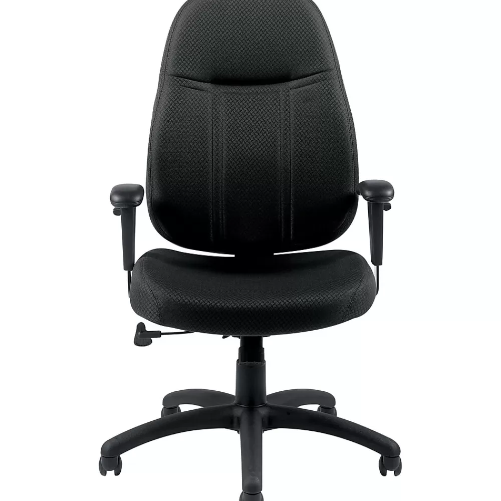 Offices to go Fabric Tilter Executive Chair with Arms, Black (OTG11652-QL10) Online