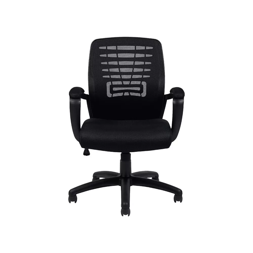 Offices to go Mesh Back Fabric Manager Chair, Black (OTG11750B) Best Sale