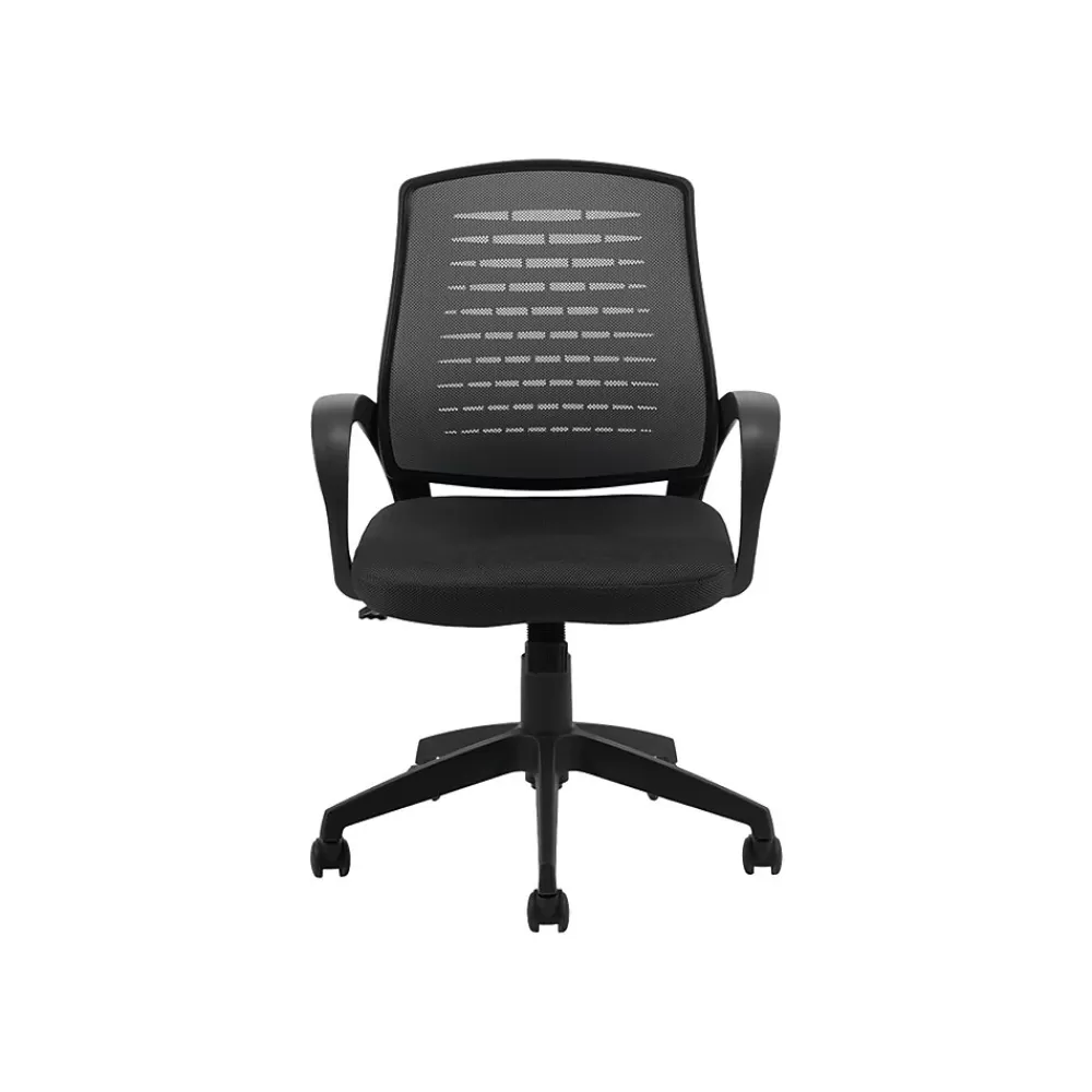 Offices to go Mesh Back Fabric Manager Chair, Gray and Black (OTG10902B) Sale
