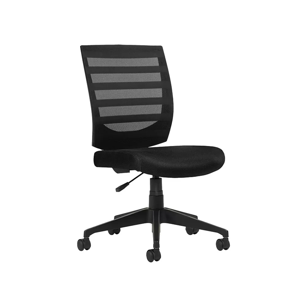 Offices to go Mesh Back Fabric Task Chair, Black (OTG11922B) Discount