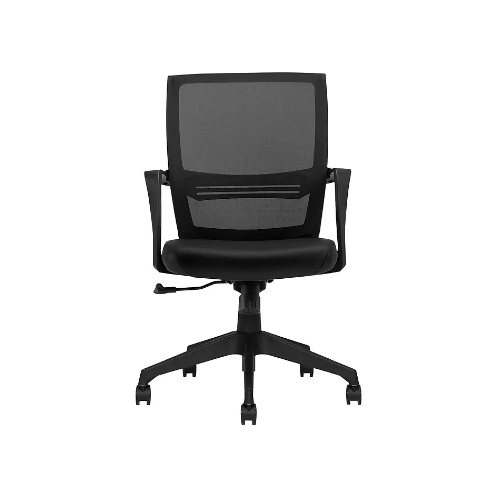 Offices to go Mesh Back Luxhide Conference Chair, Black (OTG13026B) Store