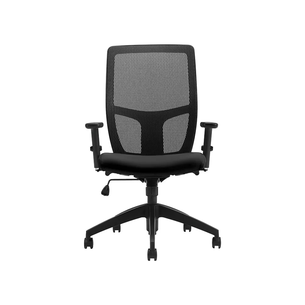 Offices to go Mesh Back Luxhide Task Chair, Black (OTG3191BL20) Best