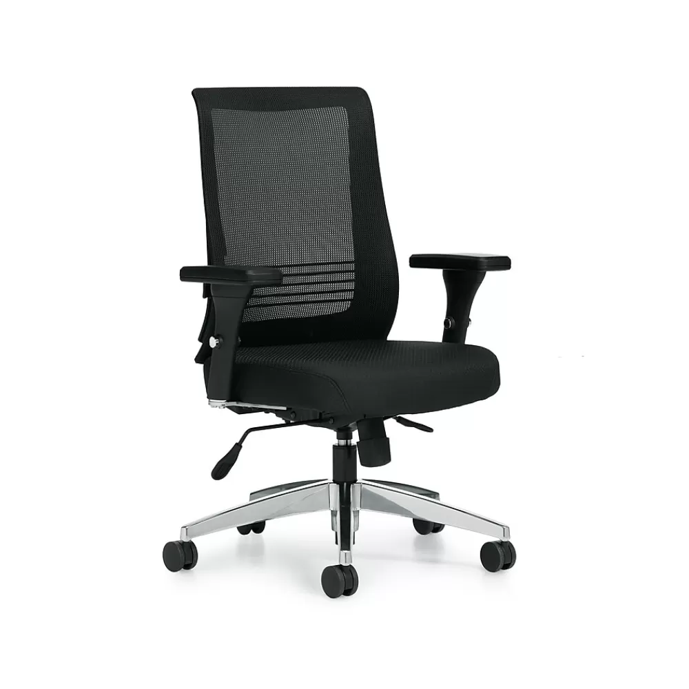 Offices to go Mesh Back Patterned Fabric Task Chair, Black (OTG11325B) Hot