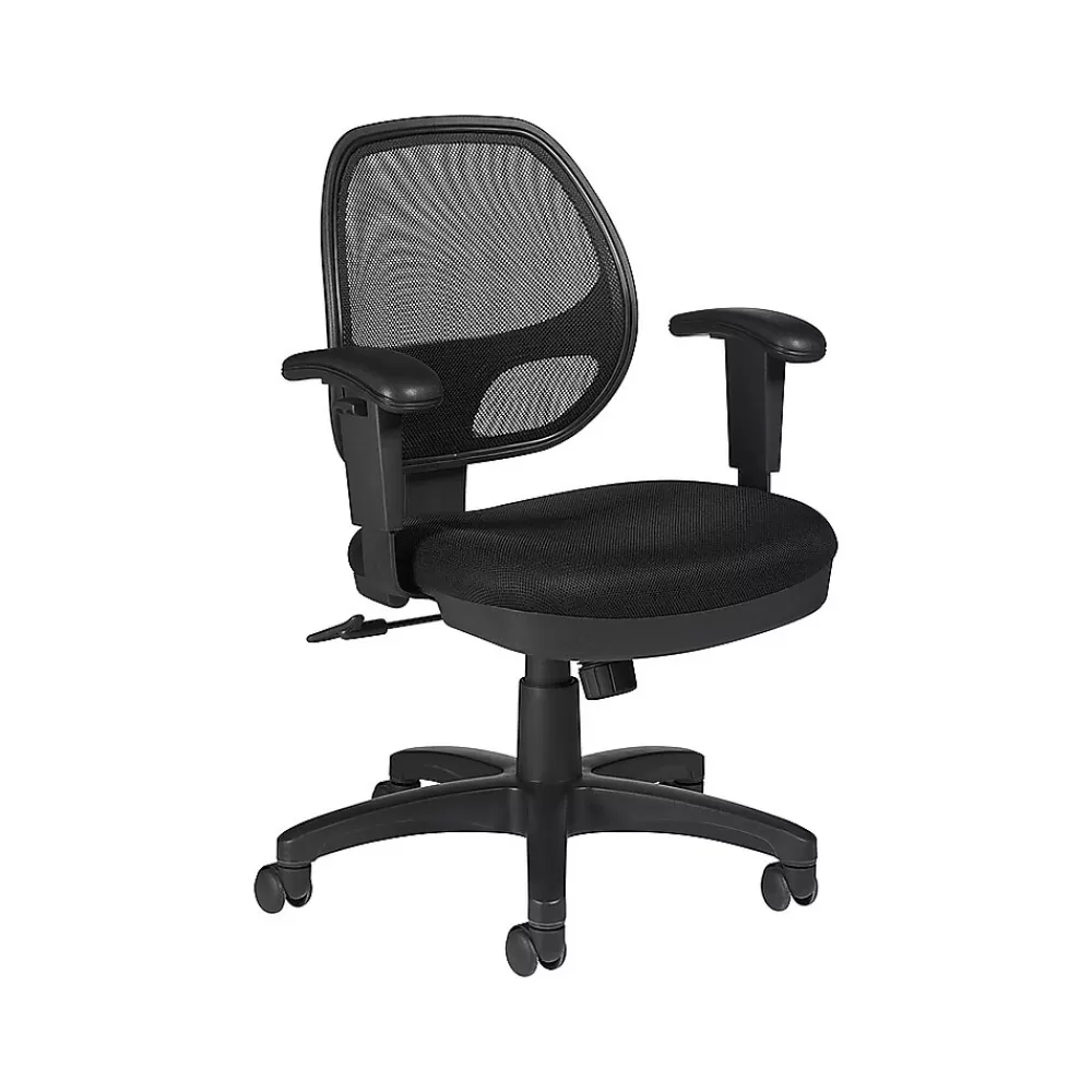 Offices to go Mesh Fabric Manager Chair, Black (OTG11647B) Online