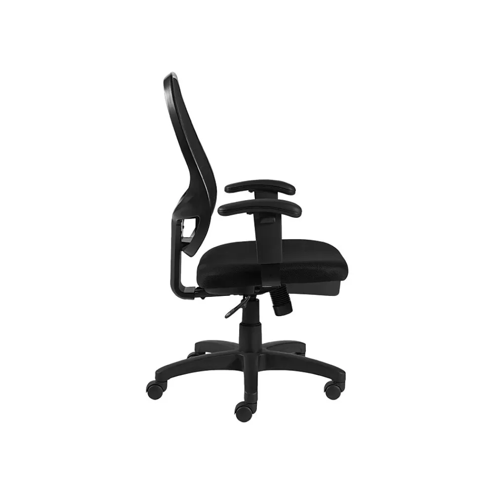 Offices to go Mesh Fabric Manager Chair, Black (OTG11641B) Fashion
