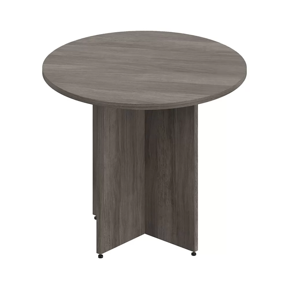 Offices to go Superior 36" Round Conference Table, Artisan Gray (TDSL36RAGL) Cheap