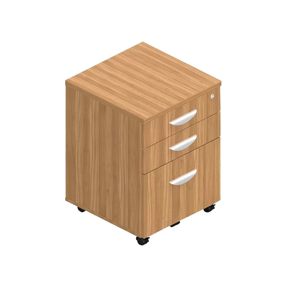 Offices to go Superior 3-Drawer Vertical File Cabinet, Locking, Letter/Legal, , 22" (TDSL22BBFMAWL) Autumn Walnut Store
