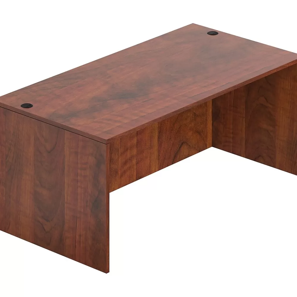 Offices to go Superior Laminate Desking 71" Rectangular Desk Shell, American (TDSL7136DSADC) Dark Cherry New