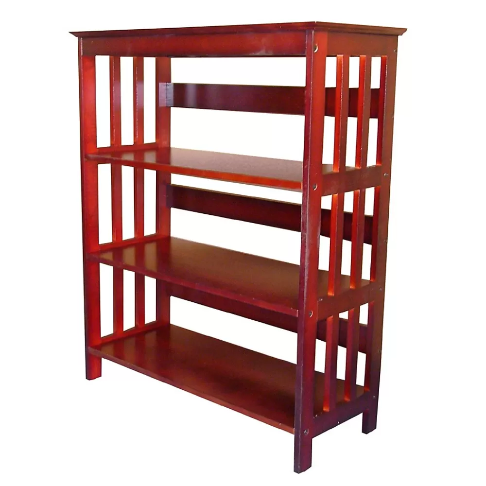 Ore International ® Home Decorators Collection 3 Tier Rubberwood Bookcase, Cherry Shop