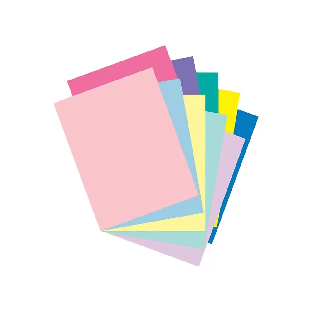 Pacon Array 65 lb. Cardstock Paper, 8.5" x 11", Assorted Colors, 250 Sheets/Pack (101195) Outlet
