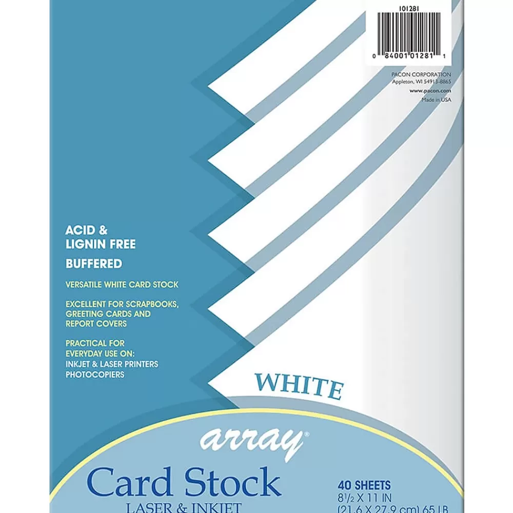 Pacon ® Card Stock, White, 8-1/2" x 11", 40 Sheets Per Pack, 3 Packs (PAC101281-3) Online