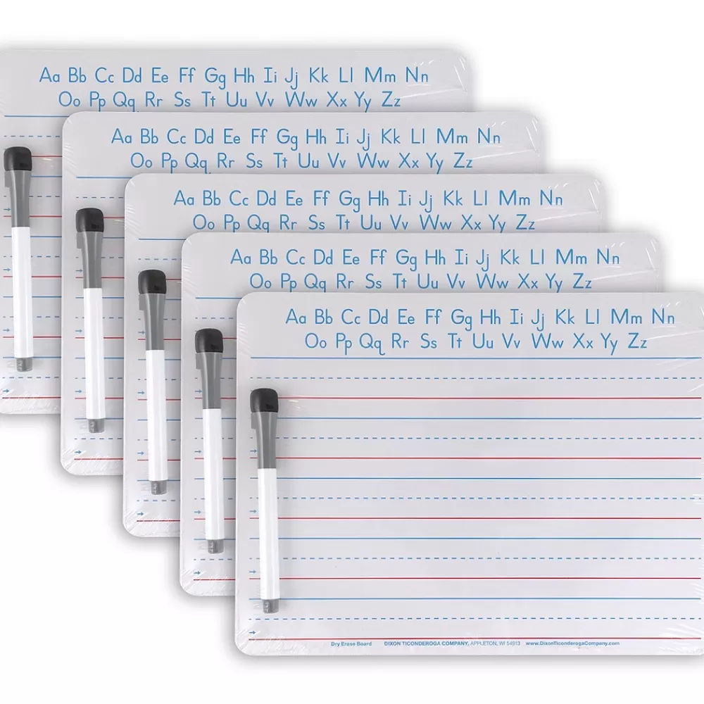Pacon ® Handwriting Whiteboard Dry Erase Set, 2-Sided, Ruled/Plain, with Marker/Eraser, 9" x 12", 5 Sets (PACAC9877C1-5) Online