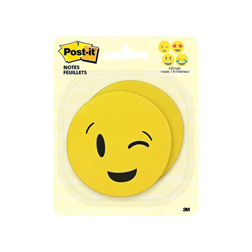Post-it Emoji designs Super Sticky Printed Notes, 3" x 3", Yellow, 30 Sheets/Pad, 2 Pads/Pack (BC-2030-EMOJI) Outlet