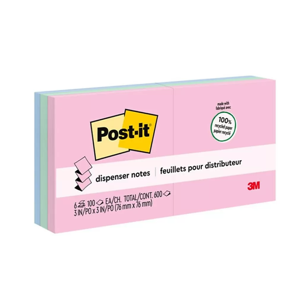 Post-it Greener Recycled Pop-up Notes, 3" x 3", Collection, 100 Sheet/Pad, 6 Pads/Pack (R330RP-6AP) Sweet Sprinkles Cheap