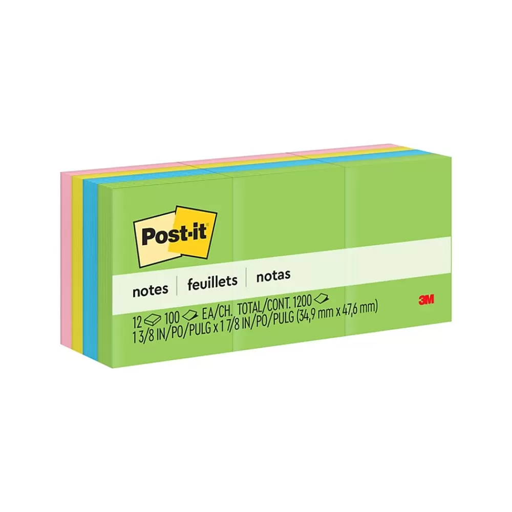 Post-it Notes, 1 3/8" x 1 7/8", Collection, 100 Sheet/Pad, 12 Pads/Pack (653AU) Floral Fantasy Fashion