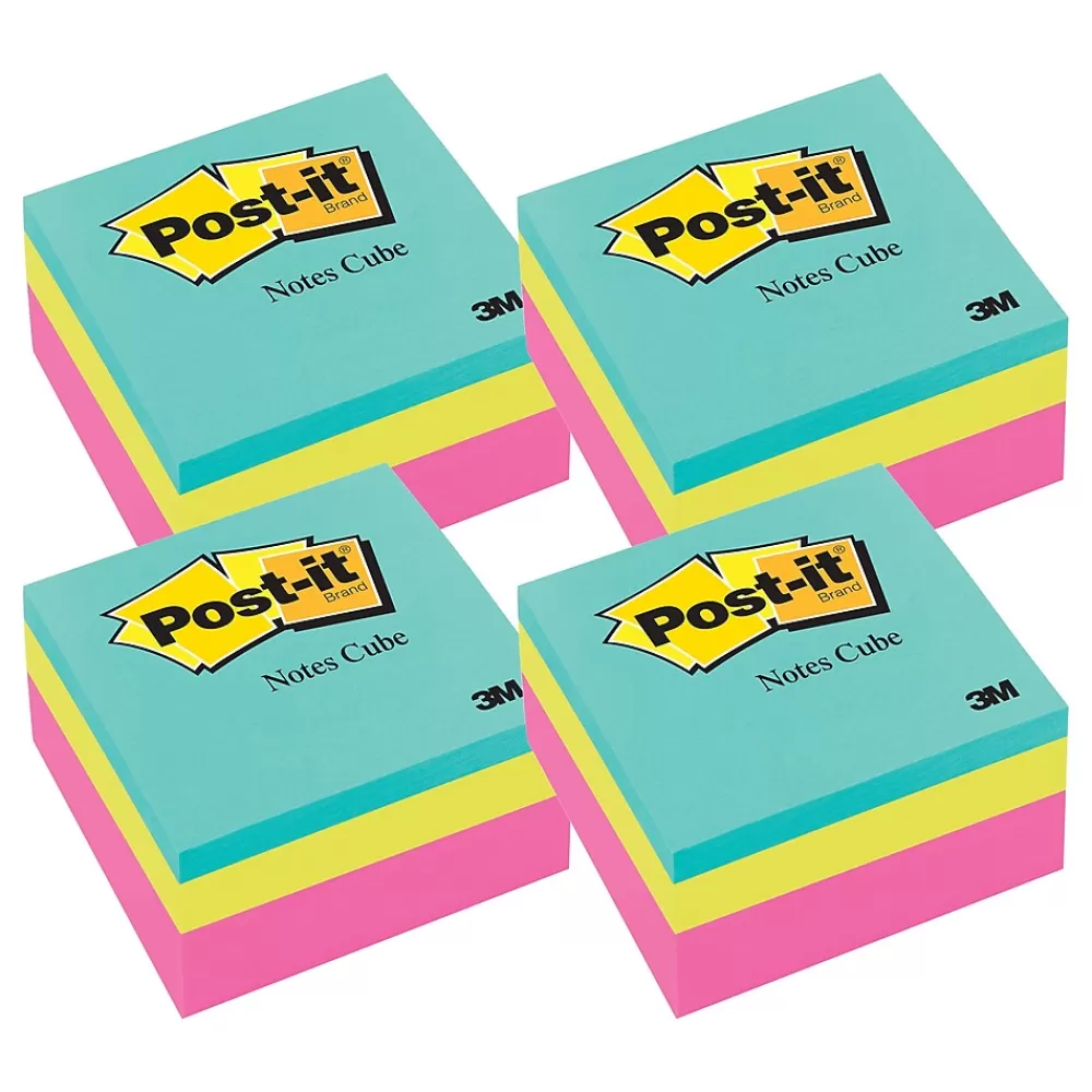 Post-it Notes Combo Pack, 3" x 3", Assorted Collection, 400 Sheet/Pad, 4 Pads/Pack (MMM2027RCR-4) Fashion