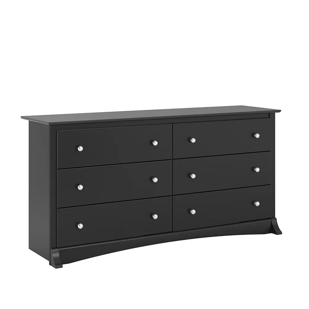 Prepac 29" Sonoma 6 Drawer Dresser, Black (BDC-6330-K) Fashion