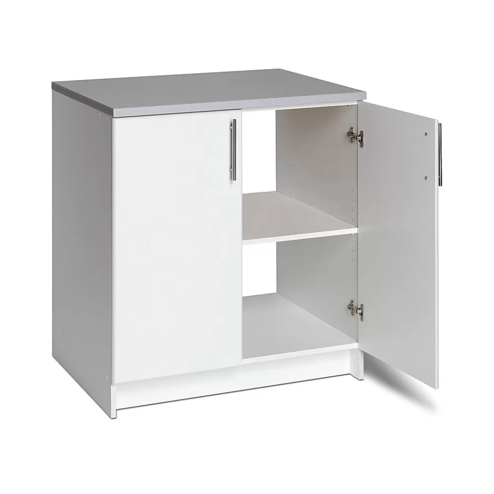 Prepac Elite 36" Composite Storage Cabinet with 1 Shelf, White (WEB-3236) Store