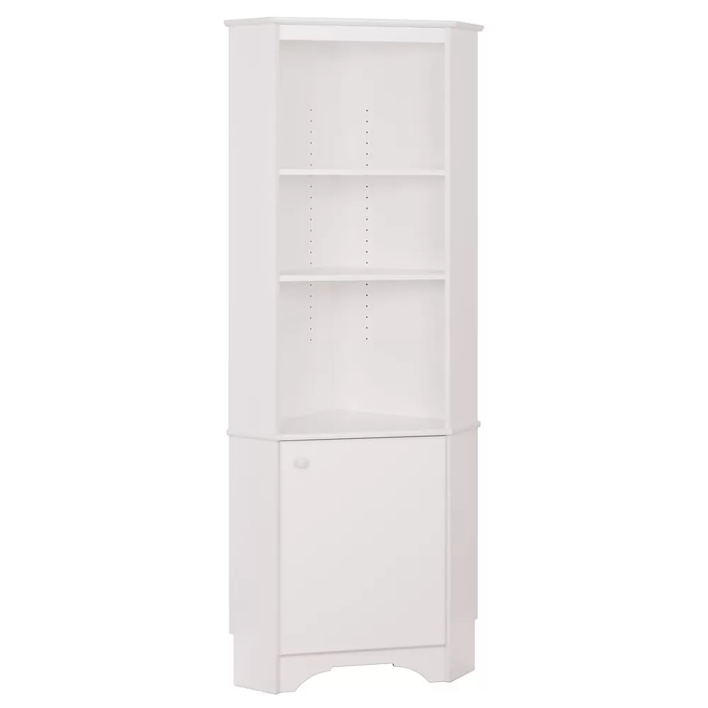 Prepac Elite White Tall 1-Door Corner Storage Cabinet (WSCC-0604-1) Hot