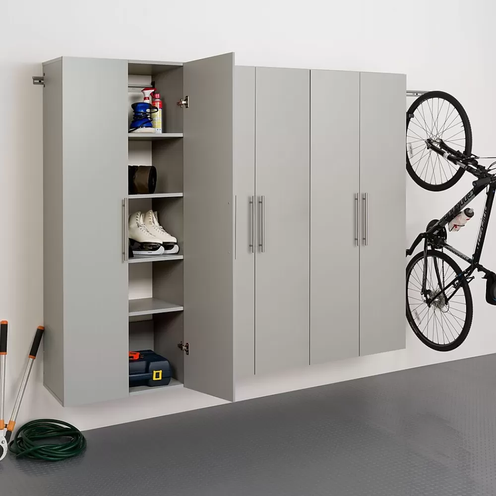 Prepac ™ HangUps 90" Laminate 3 Piece Storage Cabinet Set D, Light Gray Hot