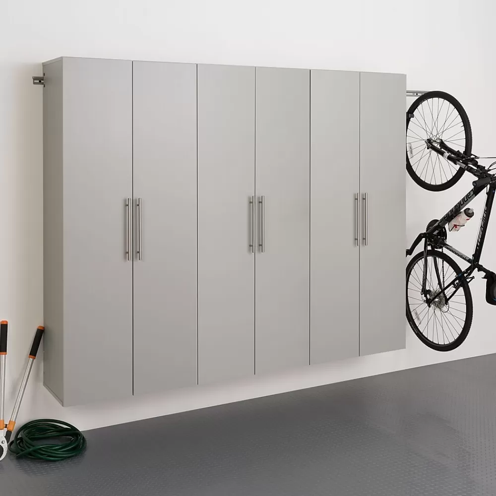Prepac ™ HangUps 90" Laminate 3 Piece Storage Cabinet Set D, Light Gray Hot