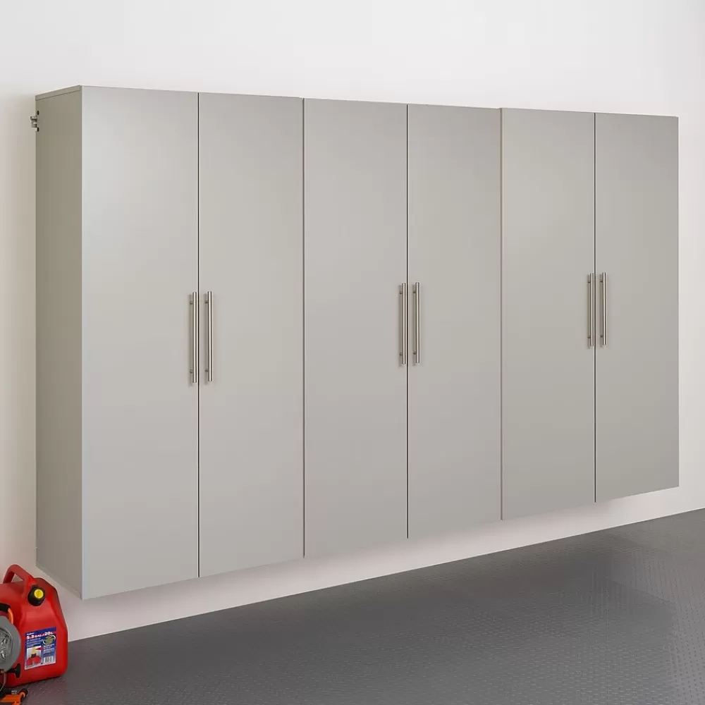 Prepac ™ HangUps 108" Laminate 3 Piece Storage Cabinet Set E, Light Gray Best Sale