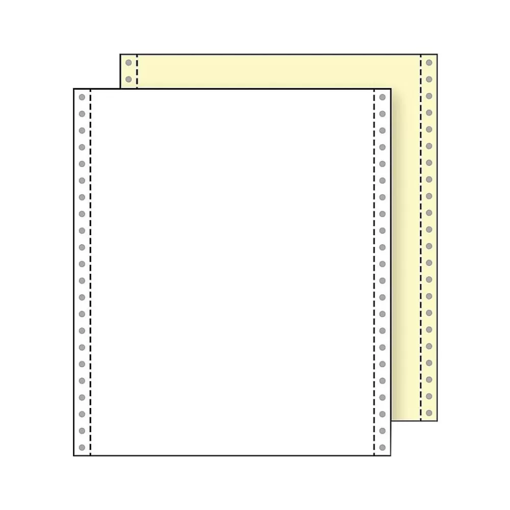 Printworks Professional 9.5" x 11" Carbonless, White/Canary, 1400/Carton (02232) Fashion