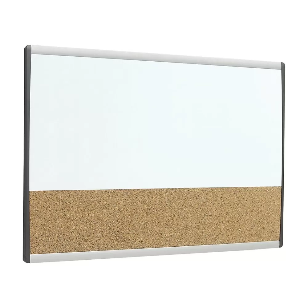 Quartet Arc Cubicle Cork & Dry Erase Whiteboard, Aluminum Frame, 2.5' x 1.5' (ARCCB3018) Outlet