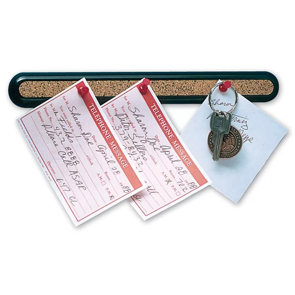 Quartet Bulletin Bar II Cork Bar, Black Plastic Frame, 1"H x 18"W (2350-1) Hot