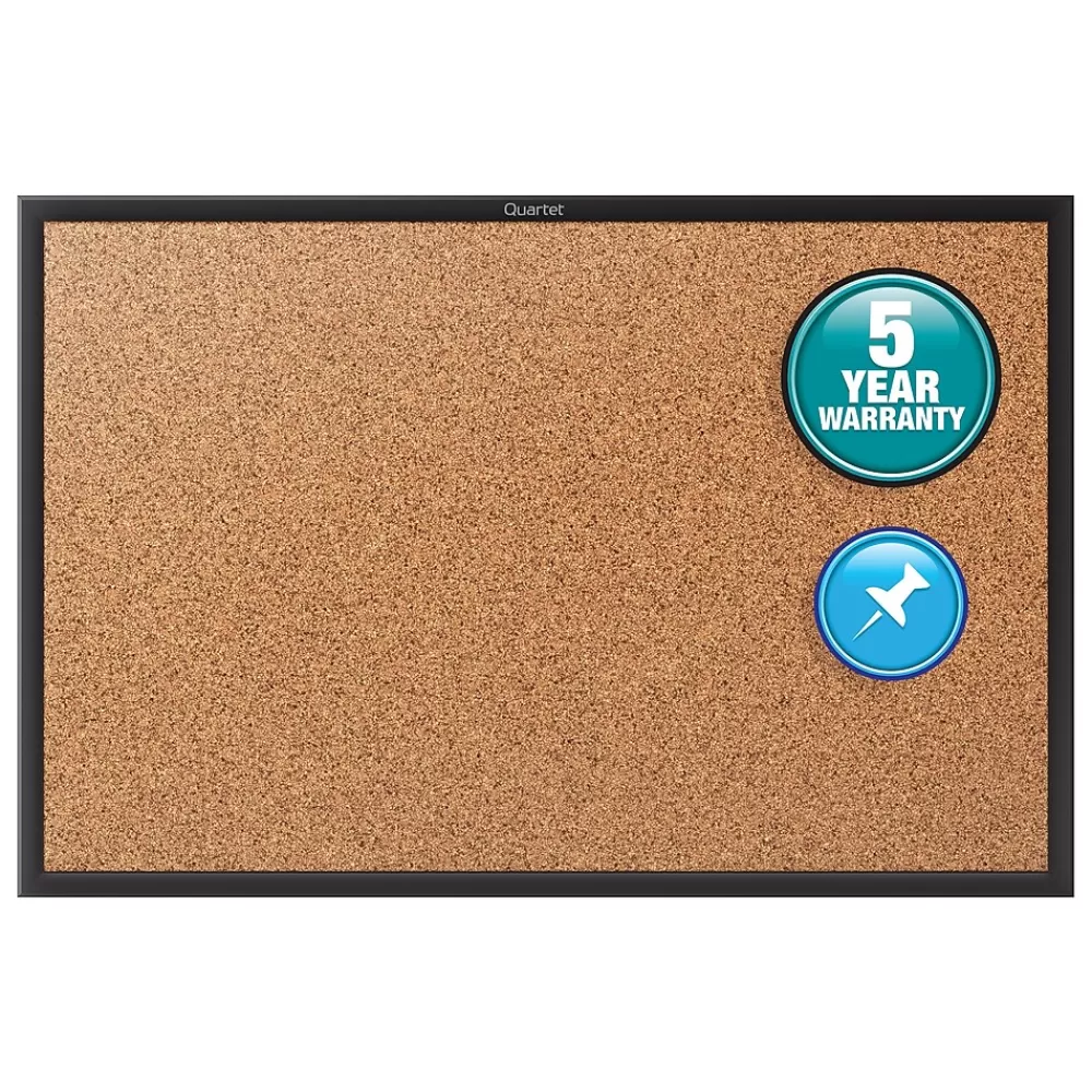Quartet Classic Cork Bulletin Board, Black Frame, 2'W x 1.5'H (2301B) Sale