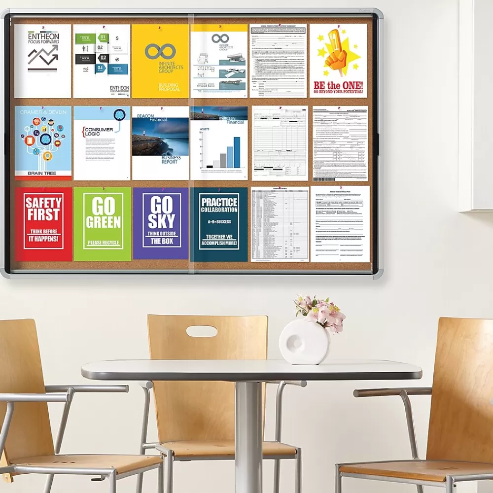 Quartet Cork Bulletin Board, Aluminum Frame, 5' x 3' (EISC3956) Cheap