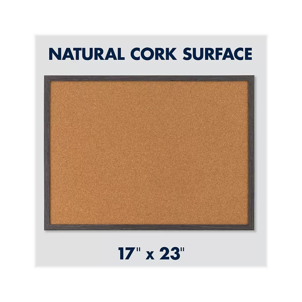 Quartet Cork Bulletin Board, Gray Frame, 2' x 1.5' (Q192317W00-STPR) Best