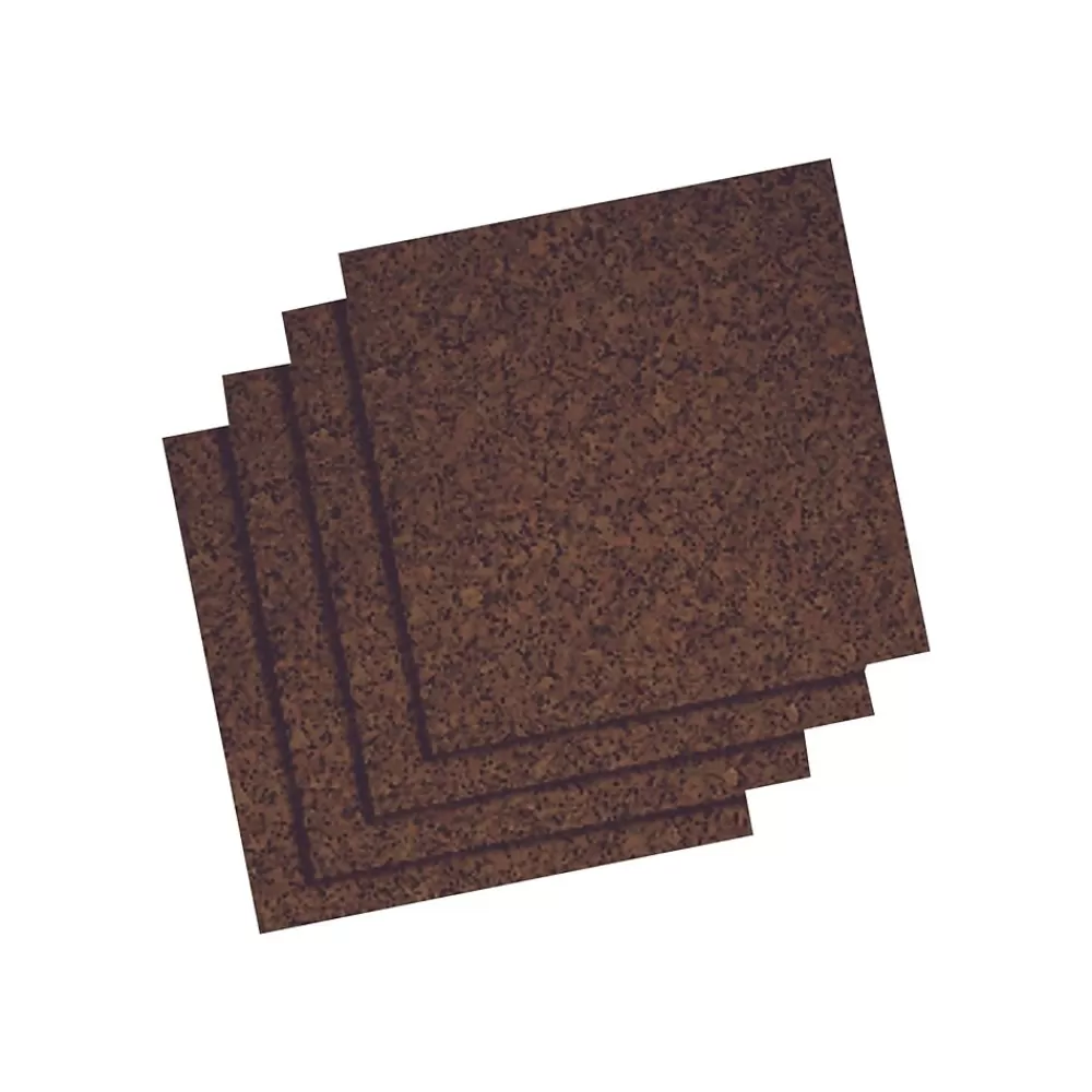 Quartet Cork Bulletin Boards, Frameless, 1'H x 1'W (101) Hot