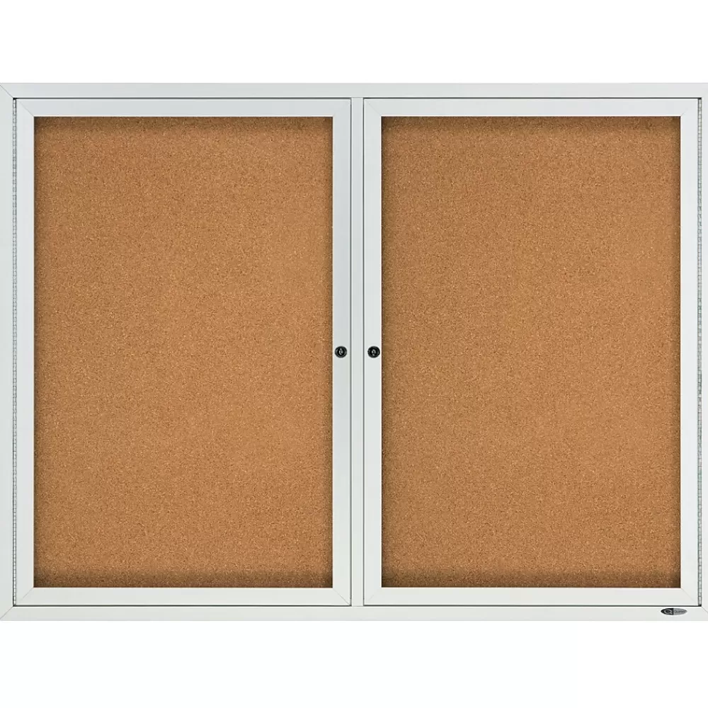 Quartet Cork Enclosed Board, Aluminum Frame, 3'H x 4'W (2364) Cheap