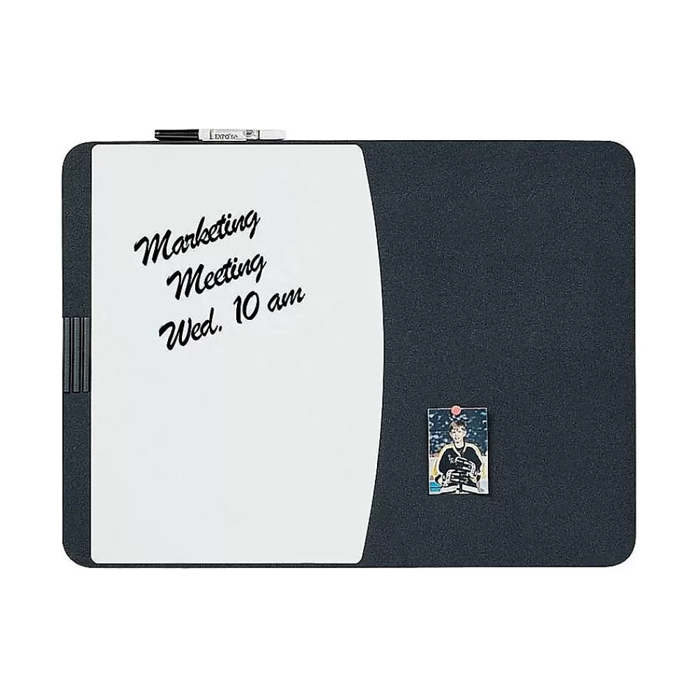 Quartet Designer Tack & Write Combination Dry-Erase Whiteboard, Plastic Frame, 3' x 2' (06545BK) Store