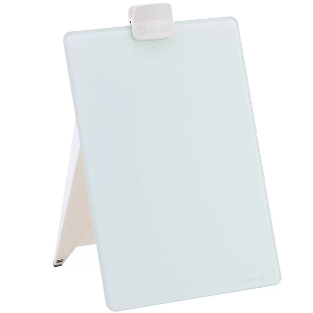 Quartet Glass Dry-Erase Desktop Easel, White Surface, Frameless, 9"W x 11"H (GDE119) Sale