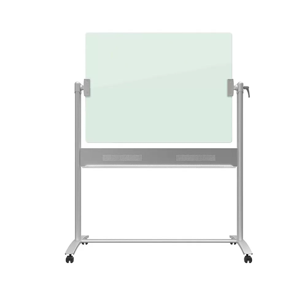 Quartet Infinity Magnetic Glass Dry-Erase Mobile Presentation Whiteboard Easel, Silver Base, 3' x 4' (ECM43G) Hot